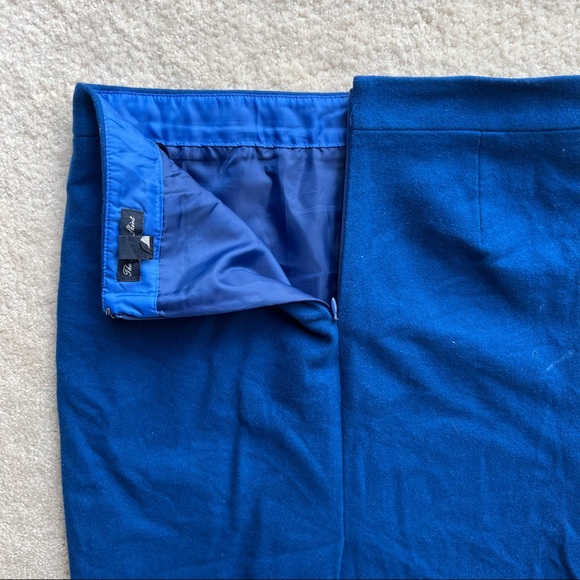 J. Crew Royal Blue Felt Pencil Skirt - Picture 4 of 11